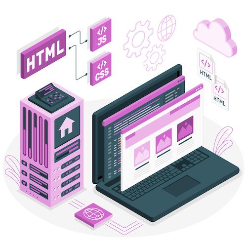 Illustration de la mise en cache de fichiers html, js et css